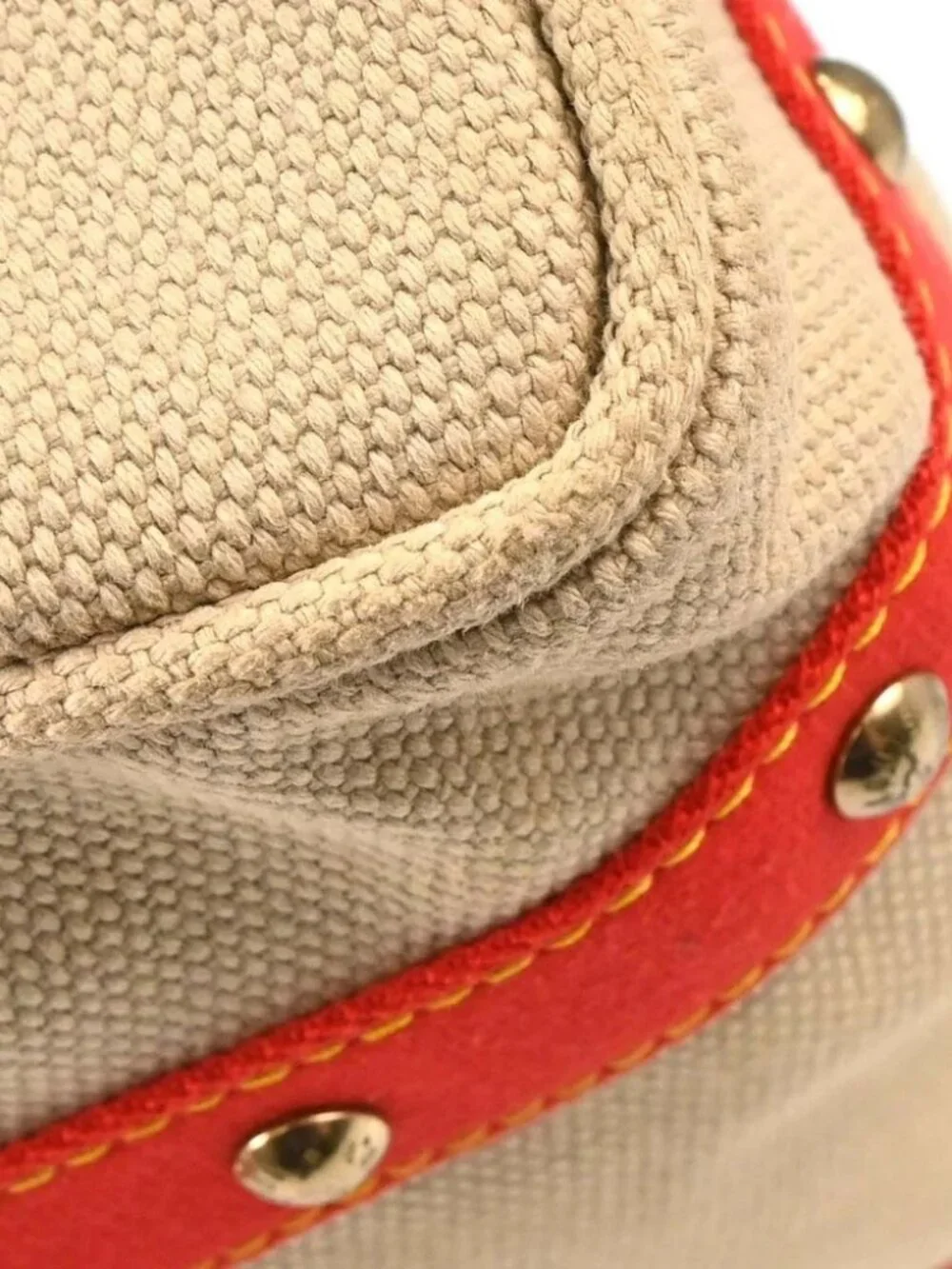 Louis Vuitton Beige Antigua Cabas MM Tote Bag
